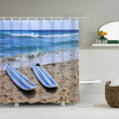 Surfboard Beach Fabric Shower Curtain Vibrant Color High Quality Unique For Good Vibes Home Decor