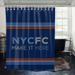 Nyc Fc Make It Here Line Shower Curtains Vibrant Color High Quality Unique For Good Vibes Home Decor