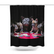 Black Shower Curtain Special Custom Design Unique Gift  Home Decor  Dog Pitbull Lovers