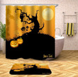 Pumpin Night Art Design 3D Printed Shower Curtain Gift For Halooween Day