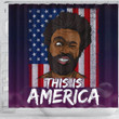 Pretty This Is America Childish Gambino Funny African 3D Printed Shower Curtain Bathroom Decor