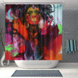 Cute African Style Shower Curtain Afro Woman 3D Printed Shower Curtain Bathroom Decor
