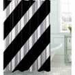 Black And White Striped  Home Decor   Bathroom Shower Curtain Waterproof Size Options