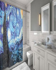 The Starry Night Fabric Shower Curtain By Vincent Van Gogh Art High Quality
