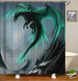 Dragon Green Polyester Cloth 3D Printed Shower Curtain  Home Decor Gift Idea