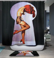 Peek A View Keyhole Sexy Pin Up Girl 3D Printed Shower Curtain Gift Home Decor