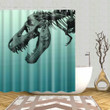Custom Dinosaur Skull Printed Shower Curtain Bath Curtains Decor Set With 12 Hooks