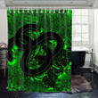 Stussy Green Light Shower Curtains Vibrant Color High Quality Unique For Good Vibes Home Decor