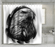 Bald Eagle Unique Painting Black And White Shower Curtain