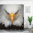 Bald Eagle Head Bathroom Decor 3D Printed Shower Curtain