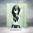 Froppy Fanart Shower Curtain - My Hero Academia 3D Printed Shower Curtain