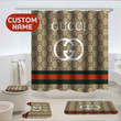 Gucci Gc Type 3 Shower Curtain Waterproof Luxury Bathroom Mat Set Luxury Brand Shower Curtain Luxury Window Curtains
