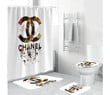Chanel Type 28 Shower Curtain Waterproof Luxury Bathroom Mat Set Luxury Brand Shower Curtain Luxury Window Curtains