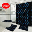 Lv Luxury Type 66 Shower Curtain Waterproof Luxury Bathroom Mat Set Luxury Brand Shower Curtain Luxury Window Curtains