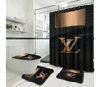 Lv Luxury Type 23 Shower Curtain Waterproof Luxury Bathroom Mat Set Luxury Brand Shower Curtain Luxury Window Curtains