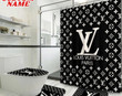 Lv Luxury Type 46 Shower Curtain Waterproof Luxury Bathroom Mat Set Luxury Brand Shower Curtain Luxury Window Curtains