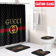 Gucci Gc Type 20 Shower Curtain Waterproof Luxury Bathroom Mat Set Luxury Brand Shower Curtain Luxury Window Curtains