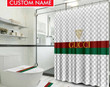 Gucci Gc Type 9 Shower Curtain Waterproof Luxury Bathroom Mat Set Luxury Brand Shower Curtain Luxury Window Curtains