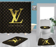 Lv Luxury Type 30 Shower Curtain Waterproof Luxury Bathroom Mat Set Luxury Brand Shower Curtain Luxury Window Curtains