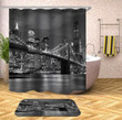 3D City Night Scene Pattern 3D Printed Shower Curtain And Bath Mat Set Home Decor Gift