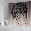 Nice Black Woman African American 3D Printed Shower Curtain Bathroom Decor