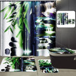 Bamboo Waterfall 3D Printed Shower Curtain Set  Home Decor Gift