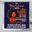 Cool May Woman I May Be Crazy Stubborn 3D Printed Shower Curtain Bathroom Decor