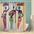 Afro Lady Beautiful Afrocentric Black Woman Art 3D Printed Shower Curtain Bathroom Decor