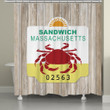Sandwich Massachusetts  Shower Curtain  Custom Design High Quality Bathroom Home Decor