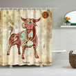 Taurus Zodiac Sign Fabric Shower Curtain Vibrant Color High Quality Unique For Good Vibes Home Decor