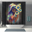 Cool Beautiful Afro Lady African Style 3D Printed Shower Curtain Bathroom Decor