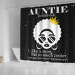 Melanin Natural Hair Auntie Like A Mom But So Much Cooler  3D Printed Shower Curtain Bathroom Decor