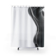 White Shower Curtain Special Custom Design Unique Gift  Home Decor  Silhouette