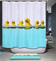 Yellow Rubber Ducky Swimming 3D Printed Shower Curtain Gift Home Decor