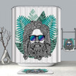 Zeus Glass Hipster Shower Curtains Bathroom Decor