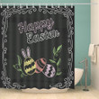 Chalking Drawing Egg Happy Easter Greeting Art Design 3D Printed Shower Curtain
