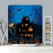 Haunted House Castle Scary Pumpkin Scarecrow Shower Curtains