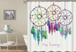 Dreamcatcher Keep Dreaming White Backdrop 3D Printed Shower Curtain Best Home Decor Gift