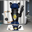 French Bulldog Say Hi 3D Printed Shower Curtain Home Decor Gift Ideas