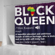 African Pride Black Queen 3D Printed Shower Curtain Bathroom Decor