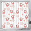 Daruma Japanese Wooden Doll Cherry Blossom Flower Pattern Shower Curtain Fulfilled In Us