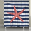 Starfish Stripe Shower Curtain  Custom Design High Quality Bathroom Home Decor