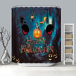 Haunted Lodge In The Woods Female Vampire Shower Curtains