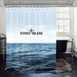 Oceans Stone Island Shower Curtains Vibrant Color High Quality Unique For Good Vibes Home Decor