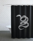 Snake Skin In Grey And Black Bathroom Shower Curtain   Custom Design  High Quality
