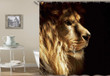 Lion Black Polyester Cloth Polyester Cloth 3D Printed Shower Curtain  Home Decor Gift