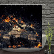 The Tank In The War Graphic Design 3D Printed Shower Curtain Gift Home Decor