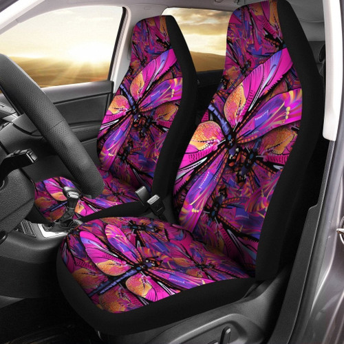 Dragonfly Seat Covers - Pink Dragonfly Car Seat Cover - First Time Driver Gift Ideas