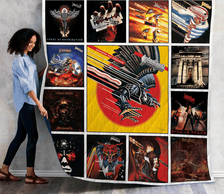 Judas Priest Albums Quilt Blanket Ver13