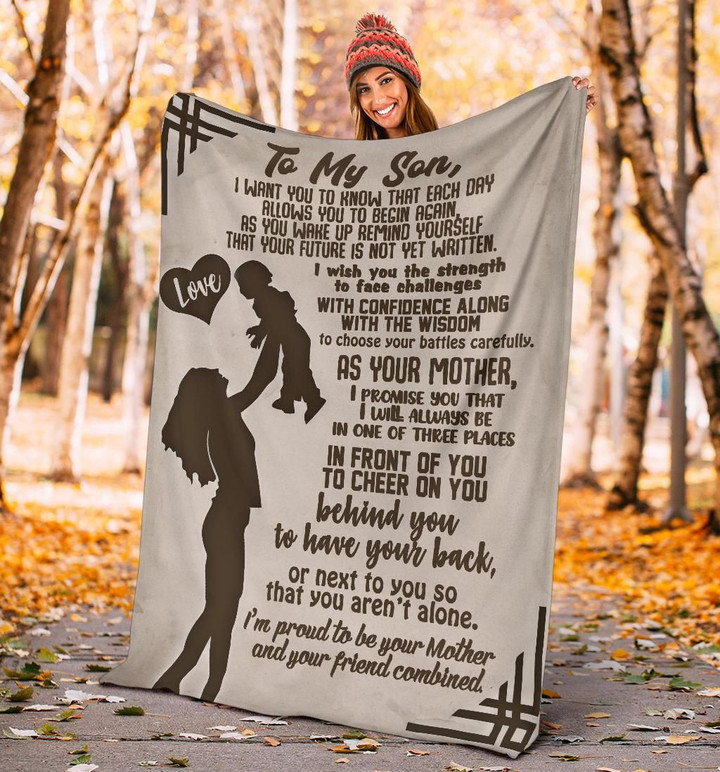 Personalized To My Son Fleece Blanket From Mom I'M Proud To Be Your Mother Great Customized Gift For Birthday Christmas Thanksgiving